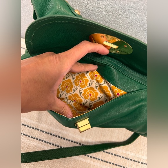 Emma Fox Green Leather Purse With Removable Shoulder Strap - Picture 4 of 14